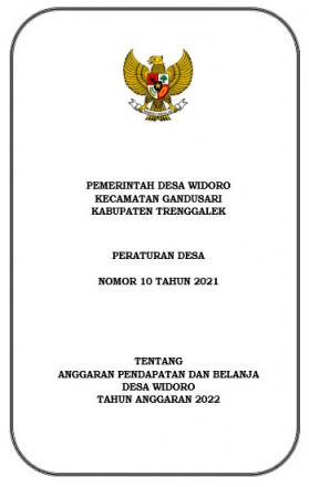 PERDES NOMOR 10 TAHUN 2021 TENTANG APBDesa TAHUN 2022